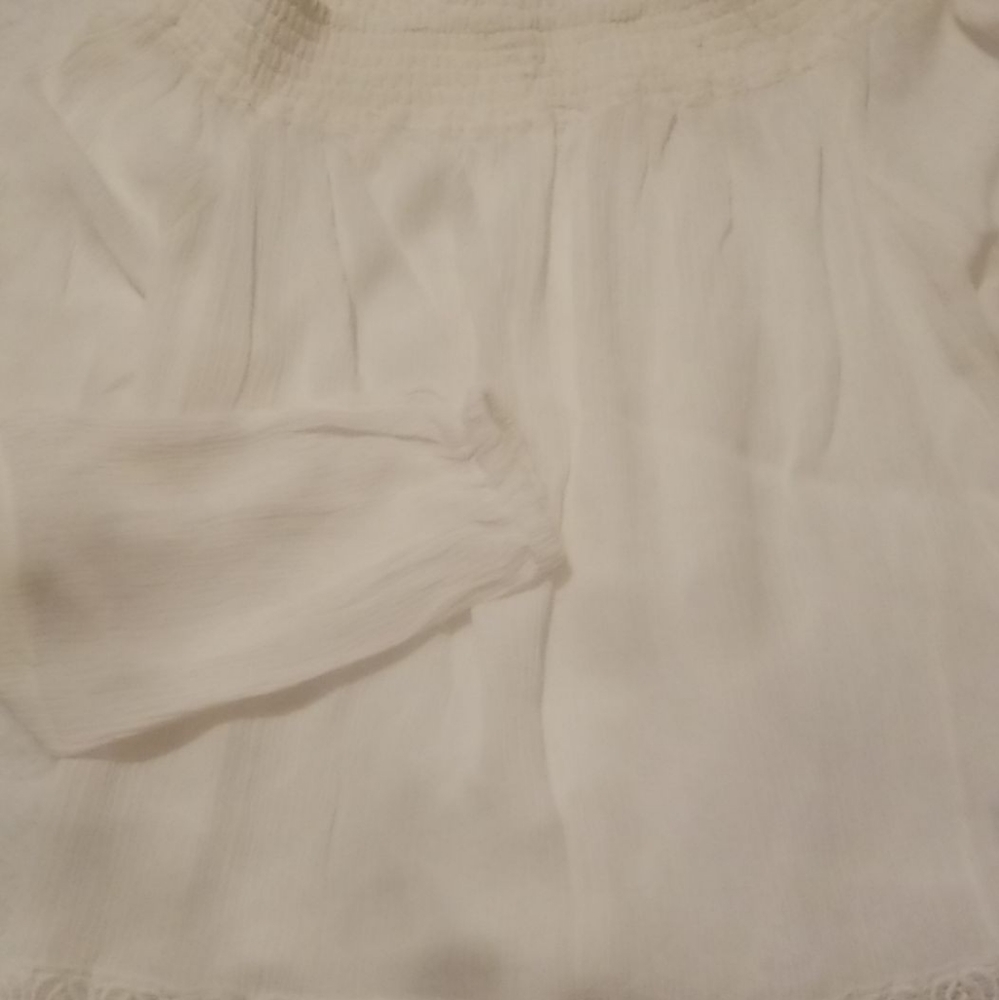 White shoulder blouse